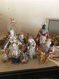 Highly decorated creche