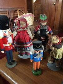 West German and Russian nutcrackers and dolls from around the world  Vintage