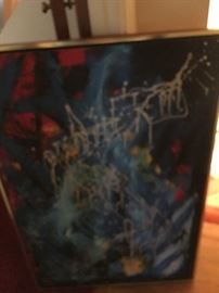 Miid Century Painting "Water Fall"