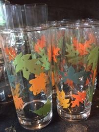 Vintage leaf glasses