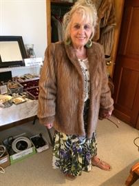 Brenda modeling just one of the fur coats.  King Furs of Memphis, Saga Mink, Elynor from Millers and more.
