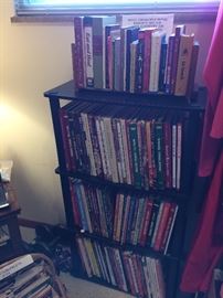 Just one of three of the bookcases that are full of cookbooks!