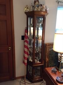 lighted curio cabinet