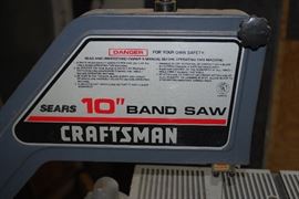CRAFTSMAN 10-INCH BAND SAW - MODEL 113.244513 - 1/5 HP - W/ SSI TABLE on WHEELS