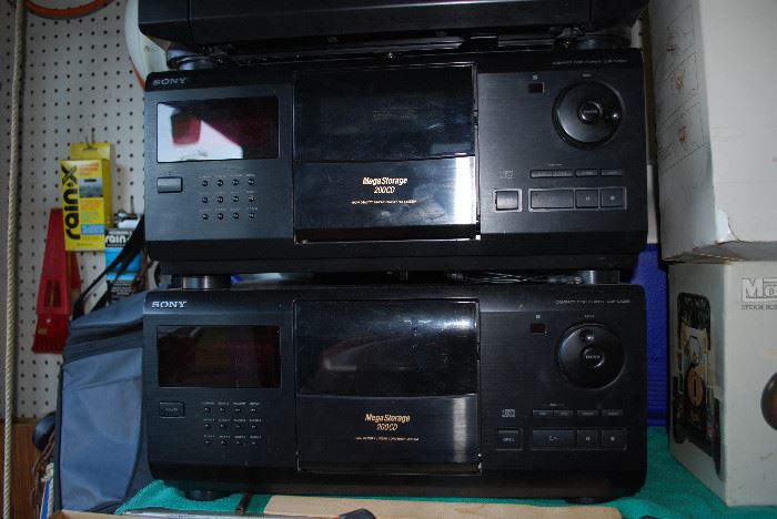 (2) SONY CDP-CX200 CD Player w/ Storage Capacity of 200 CDs (each)