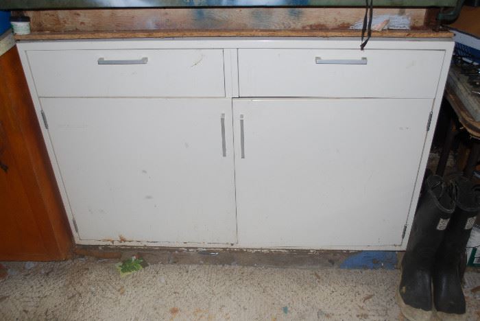 (2) Section Metal Floor Cabinets
