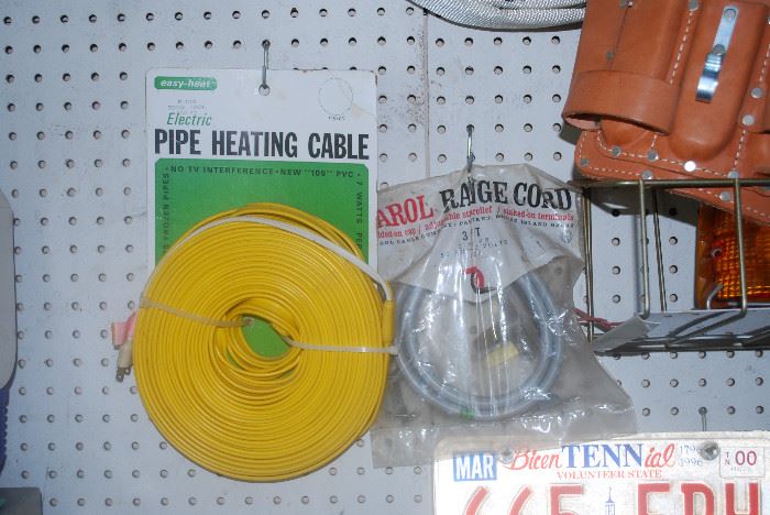 New 100-ft. Pipe Heating Cable - 700 Watts - 120 AC Volts - Also,  a CAROL 3-ft Range Cord - 50-AMP Rating - (2) #6 Wires & (1) #8 Wire. Rated 250 AC Volts