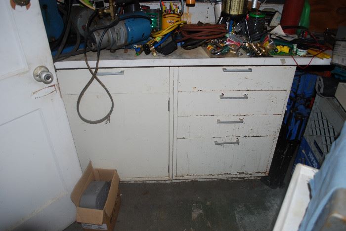 (2) Section Metal Floor Cabinets.  There are (8) Total Metal Floor Cabinets