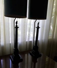 Pair of Grand Tour Bronzes, later mounted as lamps