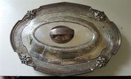 Rare- Gorham Sterling Covered Presentation Dish. Inscribed-  New York Yacht Club. First Prize. 11th August 1908. Won by Weetamore.