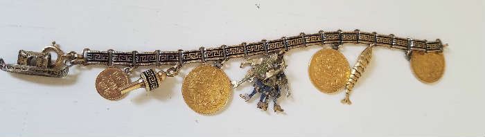 Gold charm bracelet