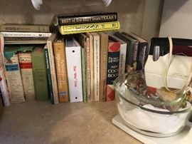 Large collection of local and Texas Cookbooks.