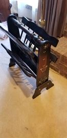 Mother of pearl inlaid magazine rack