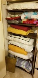 One of several closets full of blankets, sleeping bags and pillows