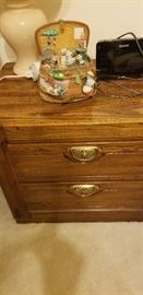 Nightstand with brass hardware