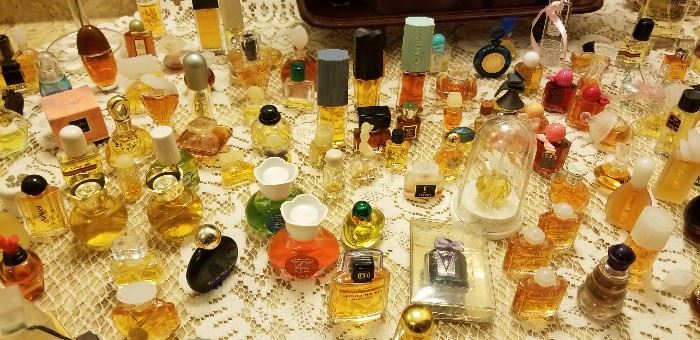 Large perfume bottle collection