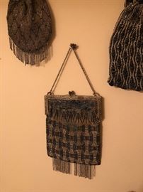 Antique beaded Victorian purses