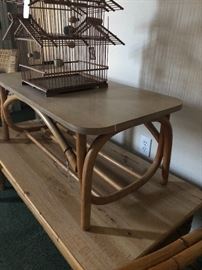 Two rattan coffee tables