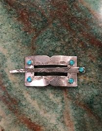 Navajo sterling barrette
