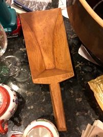 Old wooden scoop