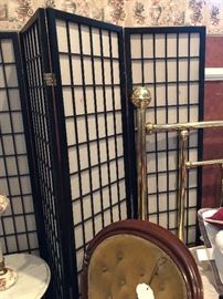 Folding screen, paper background