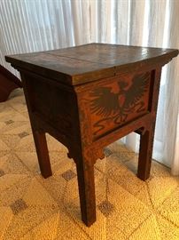 Antique German table, carved
