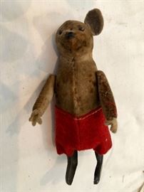 Josef? Old flocked wind up mouse.
