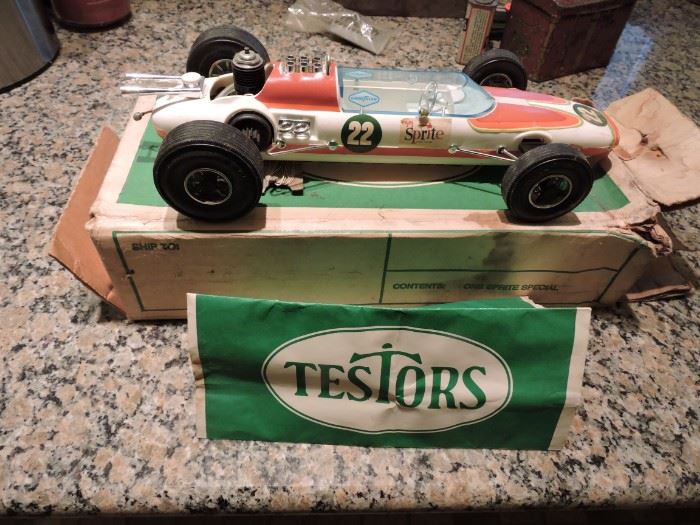 Testor Sprite Race car gas power with box and instruction
