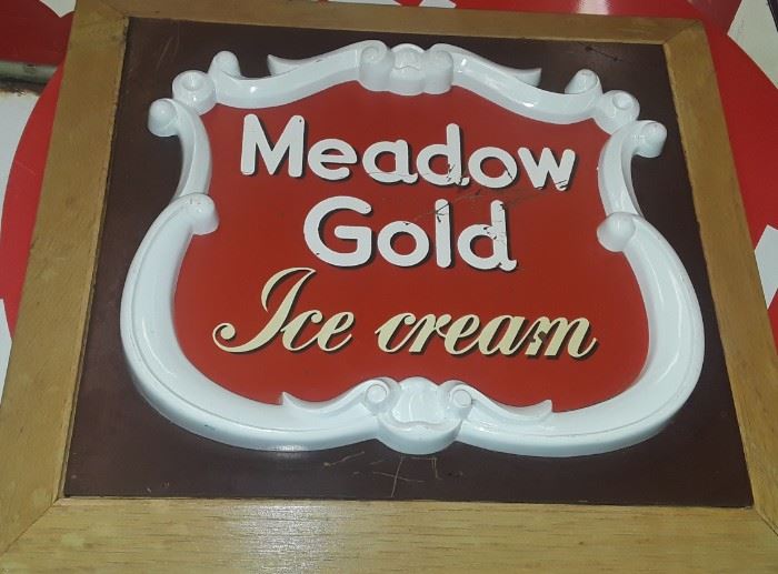 Vintage Meadow Gold Ice Cream sign