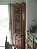 Close up of tall corner cabinets