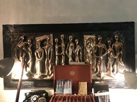 Vintage 1960's Espada Fiberglass Androgynous Three Dimension Wall Sculpture ~ SO COOL