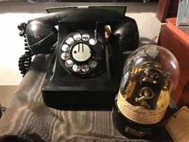 1930's Rotary Telephone ~ Vintage Ticker Tape Lighter With Case