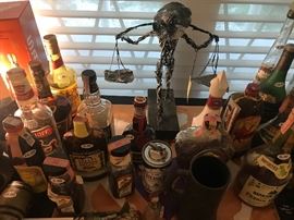 Large Assortment Of Vintage Miniature Size Airline Liquor Bottles ~ MANY ARE UNOPENED