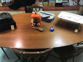 Vintage Wooden Conference Executive Table With Metal Base