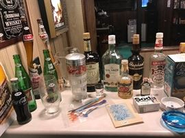 Assorted Vintage Bar Items