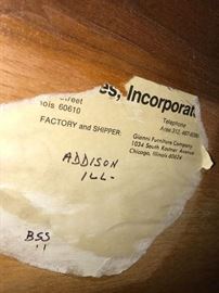 Label On Bottom Of Conference Table