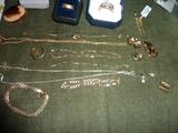 14-18KT gold earrings, necklaces, bracelets, pearl earrings