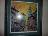Anatole Krasnyansky - Venice Yellow Sunset - COA and Appraisal