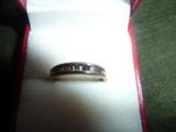 Ruby/Diamond/Gold Band 14K - Women's