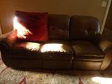 1 of 2 leather reclining sofas.