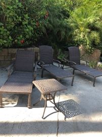 Patio Furniture - we have at least 3 patio tables and chairs, lounges, side tables, tables where you grill from the middle of the table.