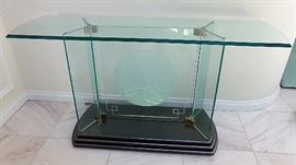 Glass Lighted Entryway Table