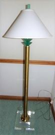Brass and Acrylic Modern Floor Lamp