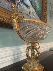 Baccarat Crystal and Bronze Vase