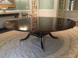 Karges Quadripartite Dining Table on Sabre Legs WITH Extensions 