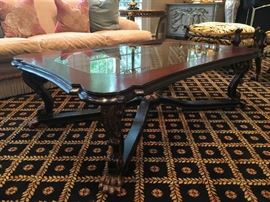 Scrolled and Carved Legs with Gilt Paw