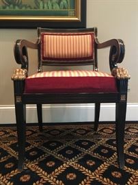 William Switzer English Regency Style Armchairs, Pair Available