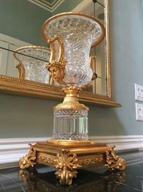Baccarat Crystal and Bronze Vase