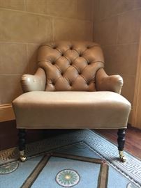 Tufted Back Leather Armchair from R Jones 
