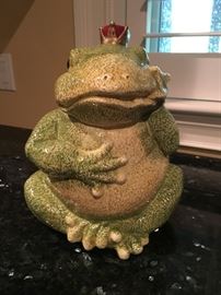 Frog Prince Cookie Jar 